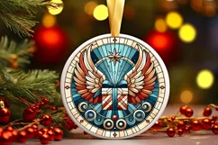 Round Christmas Ornament Sublimation|Clipart Product Image 2