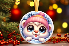 Round Christmass Ornament PNG Product Image 1