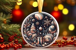 Round Christmas Ornament Sublimation|Clipart Product Image 1