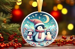 Round Christmas Ornament Sublimation|Clipart Product Image 1