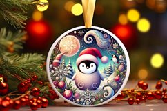 Round Christmas Ornament Sublimation|Clipart Product Image 1
