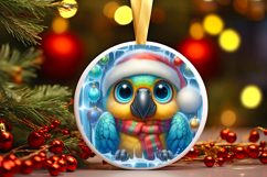 Round Christmass Ornament PNG Product Image 1