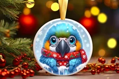Round Christmas Ornament Sublimation|Clipart Product Image 1
