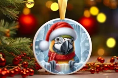 Round Christmas Ornament Sublimation|Clipart Product Image 1