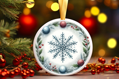 Round Christmass Ornament PNG Product Image 1