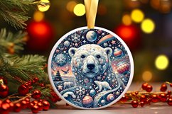 Round Christmas Ornament Sublimation|Clipart Product Image 2