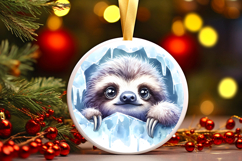 Round Christmass Ornament PNG Product Image 1