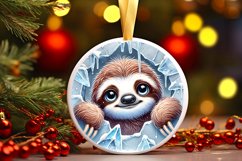 Round Christmas Ornament Sublimation|Clipart Product Image 1