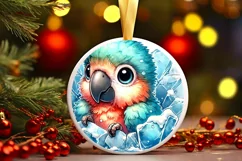 Round Christmas Ornament Sublimation|Clipart Product Image 2