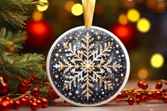 Round Christmas Ornament Sublimation|Clipart Product Image 1