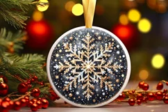 Round Christmas Ornament Sublimation|Clipart Product Image 1