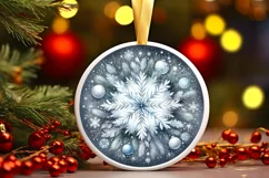 Round Christmas Ornament Sublimation|Clipart Product Image 1