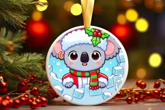 Round Christmas Ornament Sublimation|Clipart Product Image 2