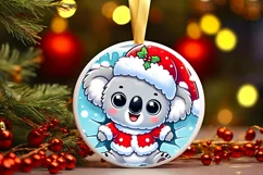 Round Christmas Ornament Sublimation|Clipart Product Image 2