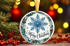 Round Christmas Ornament Sublimation|Clipart Product Image 1