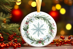 Round Christmass Ornament PNG Product Image 1