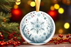 Round Christmass Ornament PNG Product Image 1