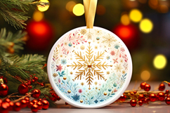 Round Christmass Ornament PNG Product Image 1