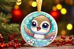 Round Christmas Ornament Sublimation|Clipart Product Image 2