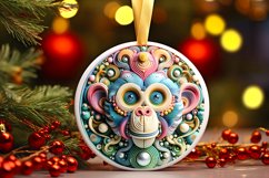 Round Christmas Ornament Sublimation|Clipart Product Image 1