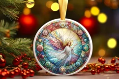 Round Christmas Ornament Sublimation|Clipart Product Image 2