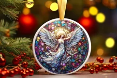 Round Christmas Ornament Sublimation|Clipart Product Image 2
