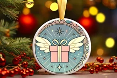 Round Christmas Ornament Sublimation|Clipart Product Image 2