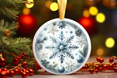 Round Christmass Ornament PNG Product Image 1