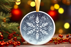 Round Christmass Ornament PNG Product Image 1