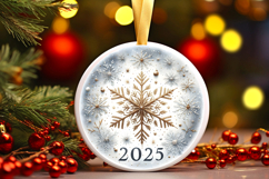 Round Christmass Ornament PNG Product Image 1