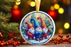Round Christmas Ornament Sublimation|Clipart Product Image 1