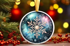 Round Christmas Ornament Sublimation|Clipart Product Image 1