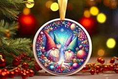 Round Christmas Ornament Sublimation|Clipart Product Image 1