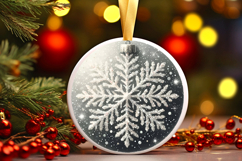 Round Christmass Ornament PNG Product Image 1