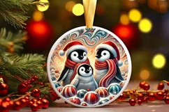 Round Christmas Ornament Sublimation|Clipart Product Image 2