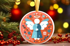 Round Christmas Ornament Sublimation|Clipart Product Image 2