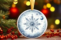 Round Christmas Ornament Sublimation|Clipart Product Image 1