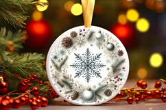 Round Christmass Ornament PNG Product Image 1