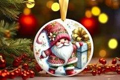 Round Christmas Ornament Sublimation|Clipart Product Image 2
