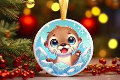 Round Christmas Ornament Sublimation|Clipart Product Image 1