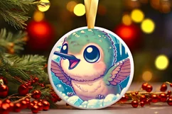 Round Christmas Ornament Sublimation|Clipart Product Image 2