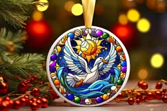 Round Christmas Ornament Sublimation|Clipart Product Image 2