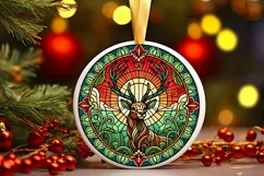 Round Christmas Ornament Sublimation|Clipart Product Image 2