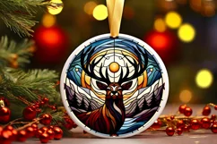 Round Christmas Ornament Sublimation|Clipart Product Image 1