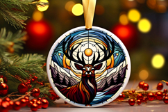 Round Christmass Ornament PNG Product Image 1