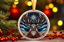 Round Christmass Ornament PNG Product Image 1