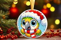 Round Christmas Ornament Sublimation|Clipart Product Image 2