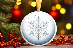 Round Christmass Ornament PNG Product Image 1