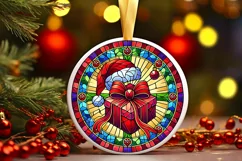 Round Christmas Ornament Sublimation|Clipart Product Image 2