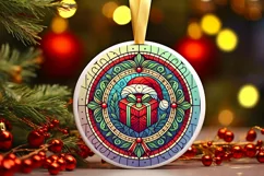 Round Christmas Ornament Sublimation|Clipart Product Image 2
